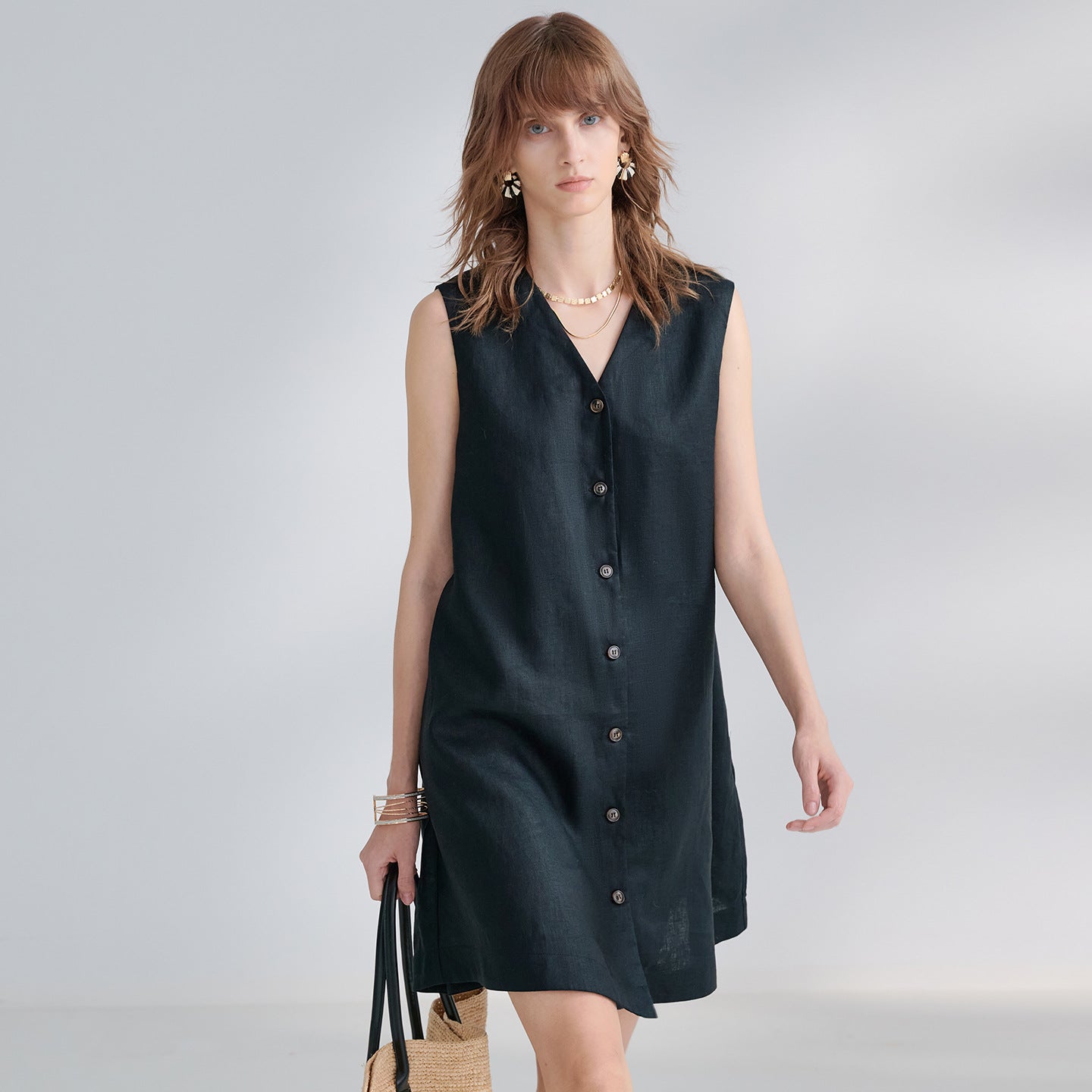 Elegante, atmungsaktive Mini-Kleid