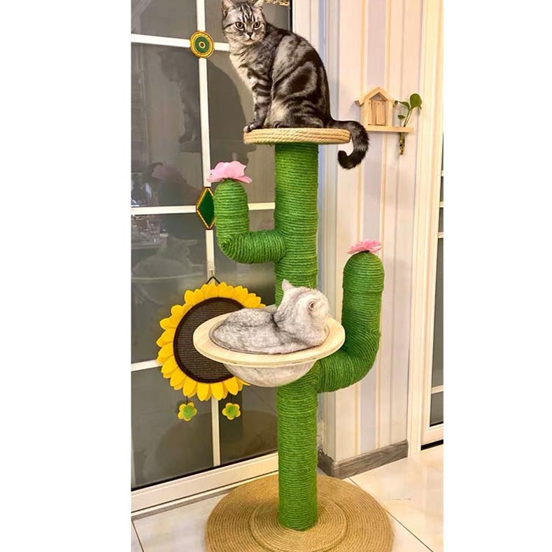 DIY Katzen-Kratzbaum im Kaktus-Design