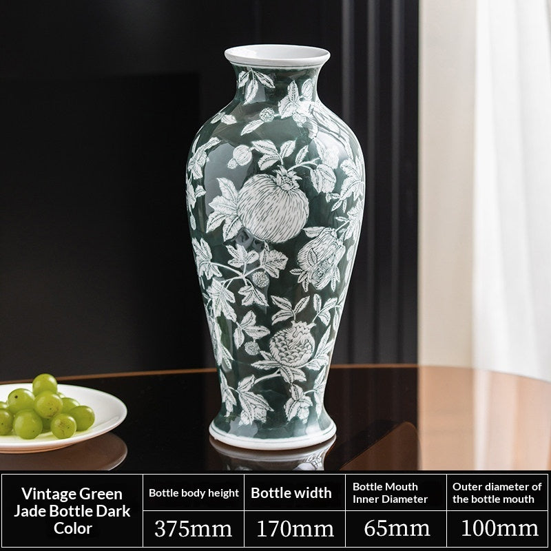 Keramikvase Vintage Jade Grün – Bild 2 | LuxeStyle