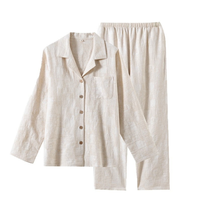 Einfaches Baumwoll-Pyjama-Set