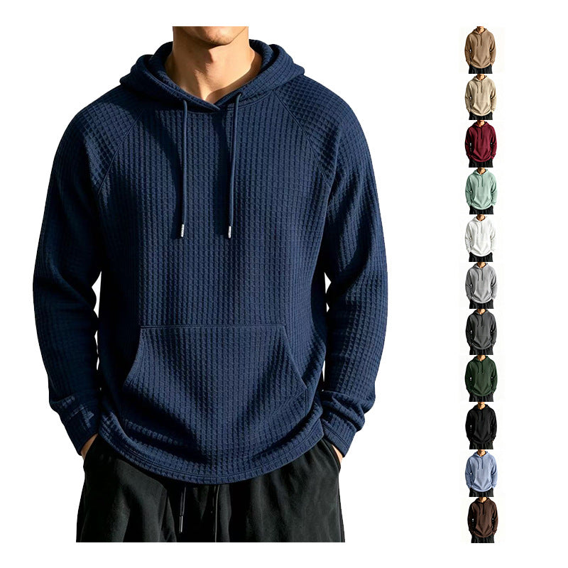 Herren Kapuzenjacke aus Waffelstrick