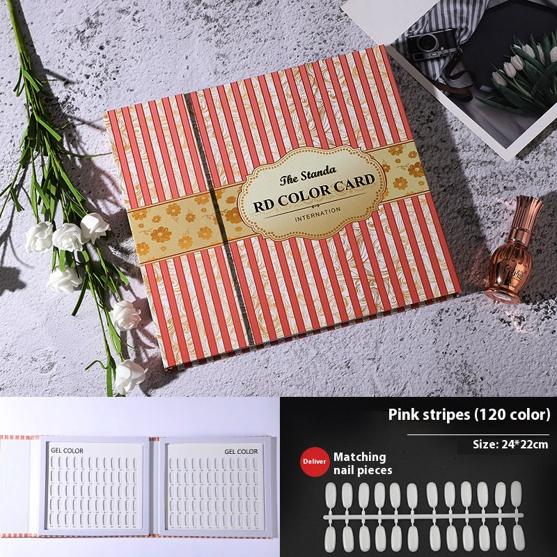 Nagellack-Farbkarte mit 120 Farben