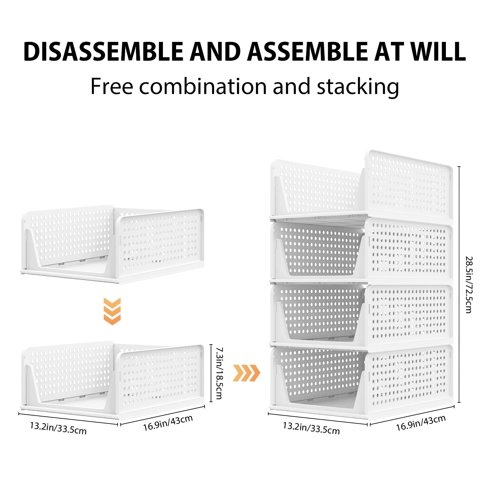 4er-Set Stapelbare Kleider-Organizer