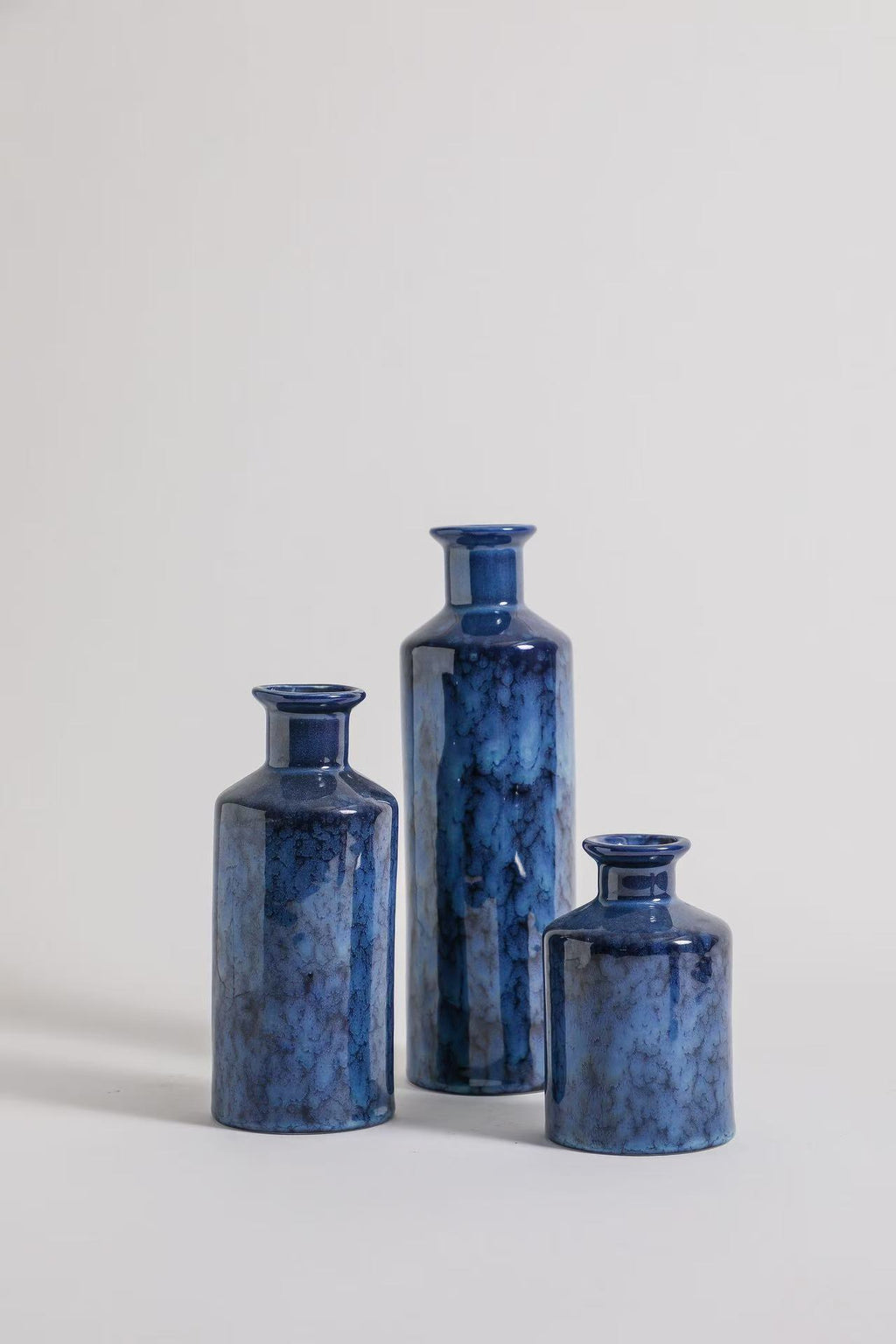 Keramik-Vase Set – 3 Stück, glasiert – Bild 3 | LuxeStyle