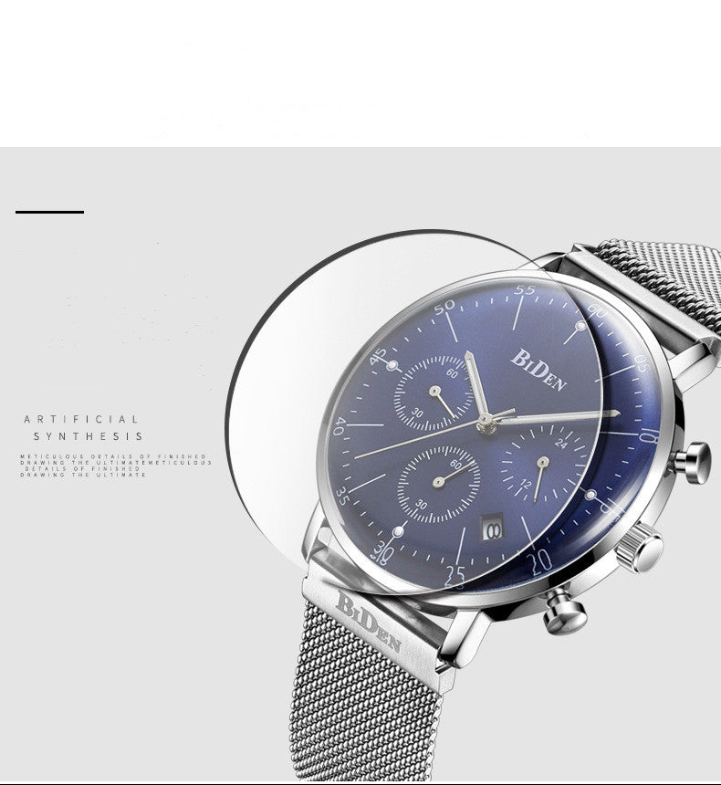 BIDEN Herrenuhr ultraflach mit Kalender – Bild 4 | LuxeStyle