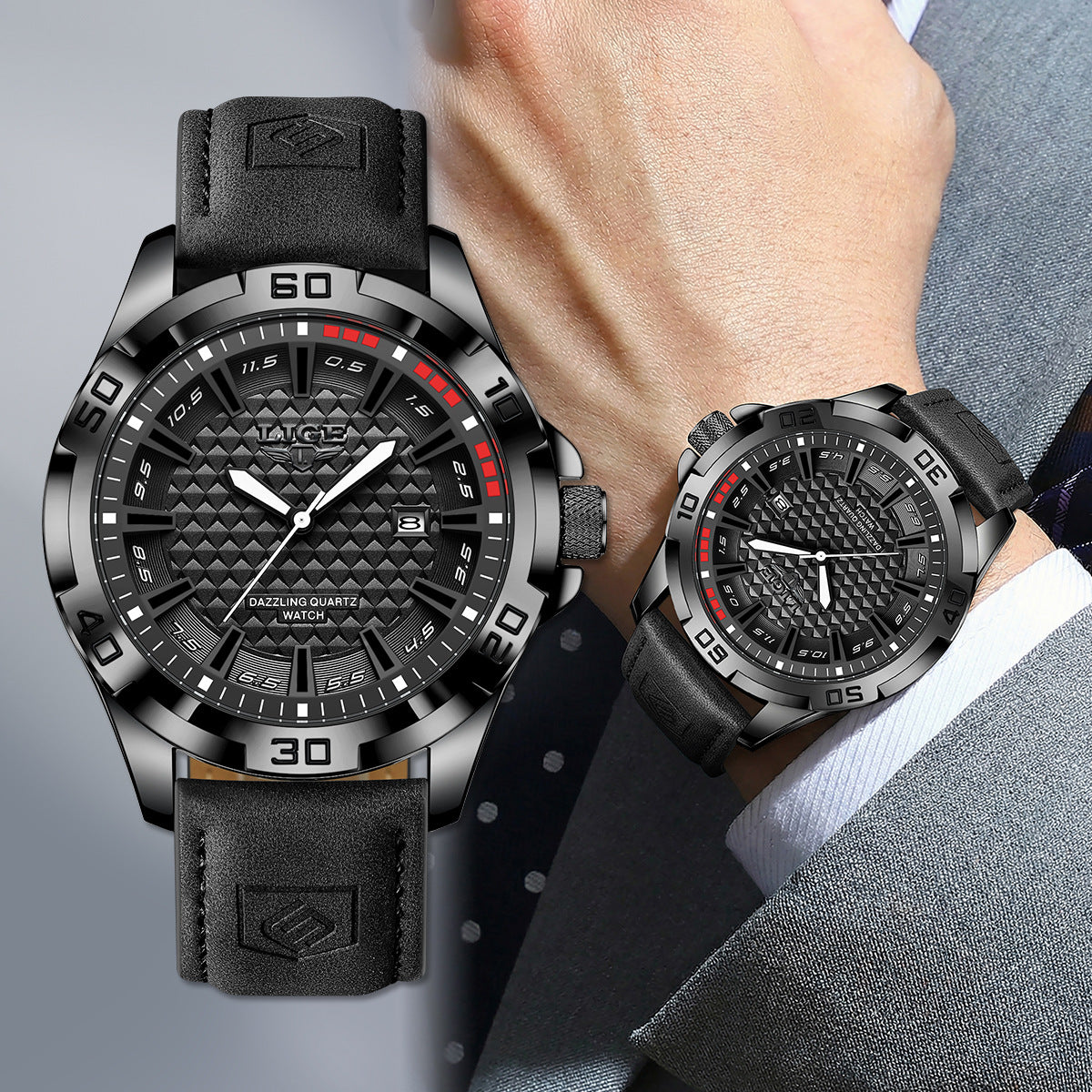 Herrenuhr mit grosser Zifferblatt