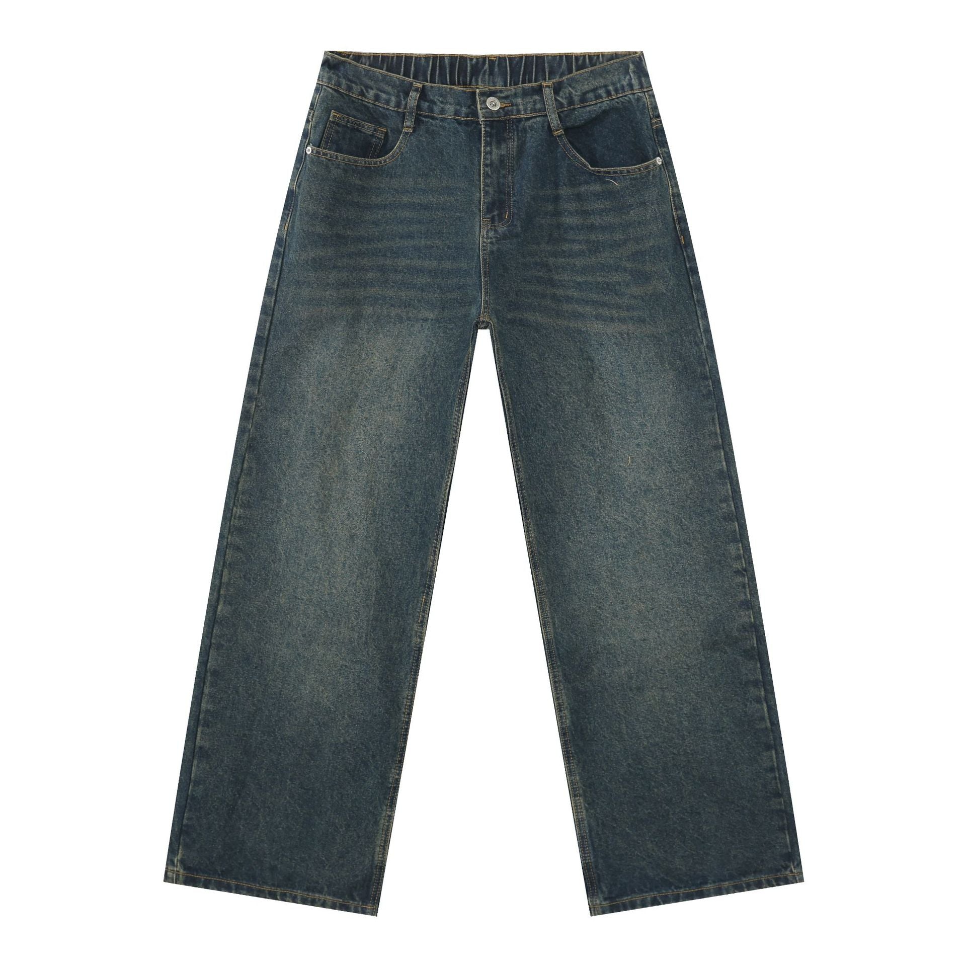 Loose Fit Straight Jeans im Korean Style