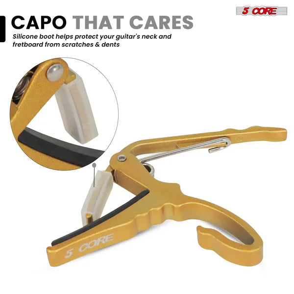 5Core Capo für Gitarre, Banjo, Ukulele & Mandoline – Ansicht 4