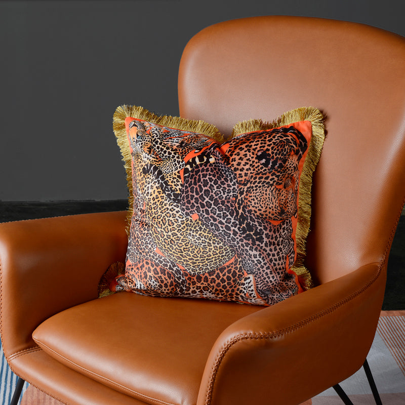 Leopard Living Room Kissenbezug mit Quaste