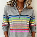 Weihnachts-Sweatshirt mit Print und Reißverschluss