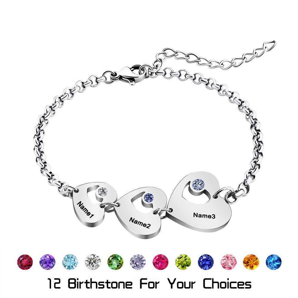 Gravierbares Armband mit Herzanhänger