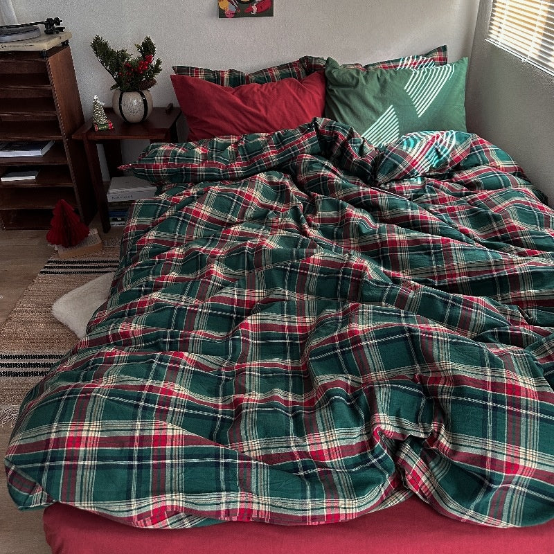 Duvet Cover Plaid Baumwolle