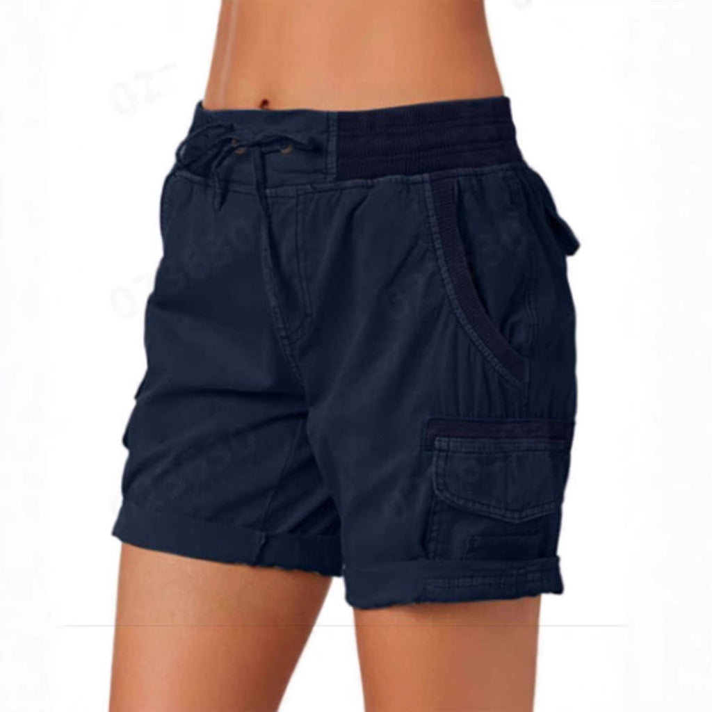 High-Waist Shorts mit Taschen
