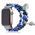 Uhr mit Schmuckarmband aus blauem Kristall | LuxeStyle