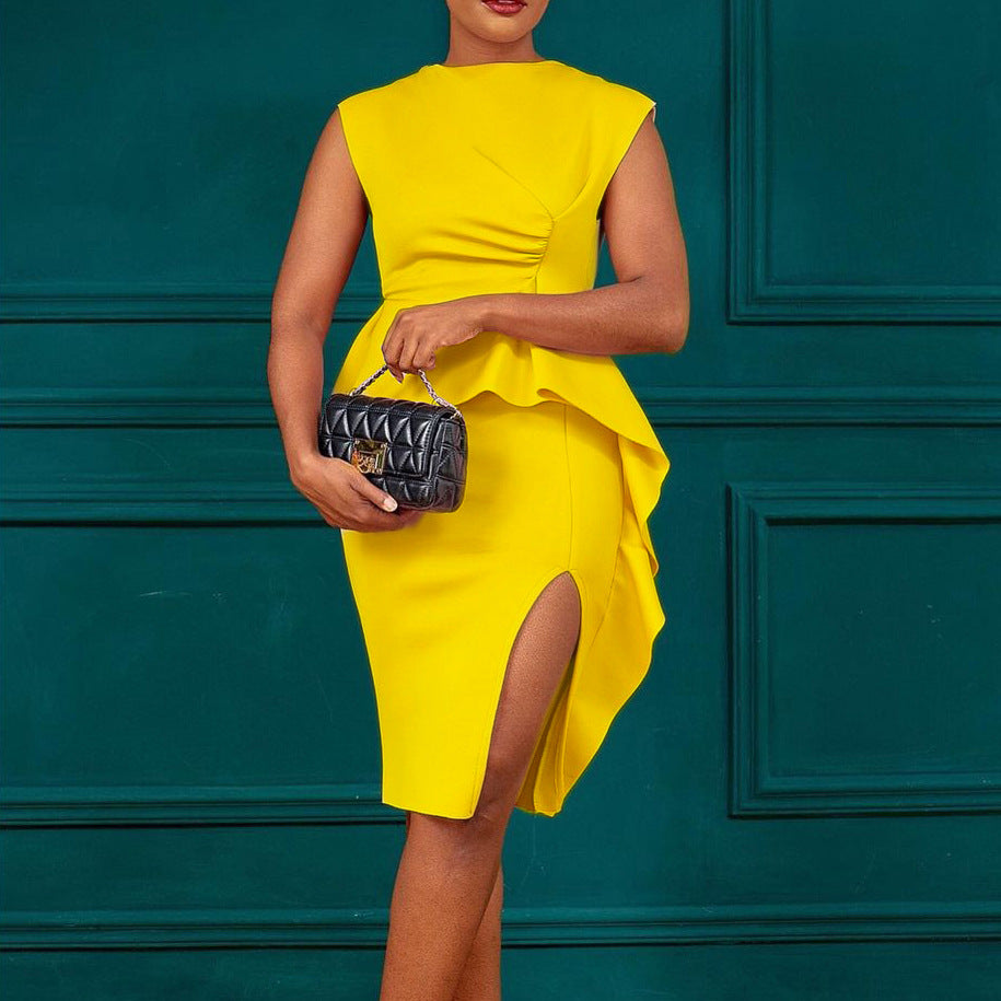 Sommerkleid mit gefälteter Rockschürze – Bild 4 | LuxeStyle