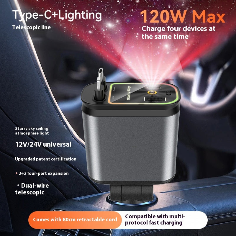 Auto-Ladegerät mit Sternenlicht – Bild 4 | LuxeStyle