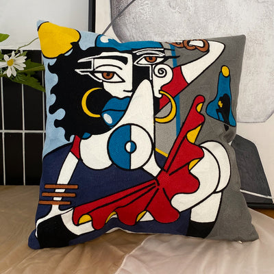 Besticktes Kissen Picasso Abstrakt