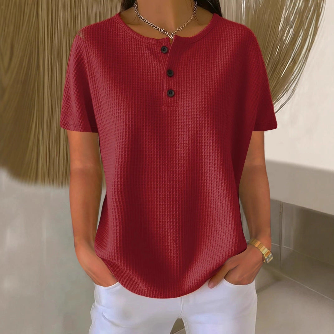 Lässiger Sommer-Pullover aus Polyester‑Waffelstrick – Bild 5 | LuxeStyle