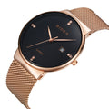 Kalender-Mesh-Gurt Armbanduhr Herren wasserdicht