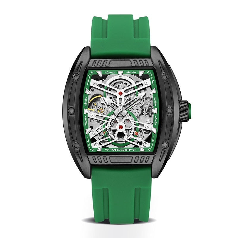 Herren-Mechanik-Uhr mit Silikonband