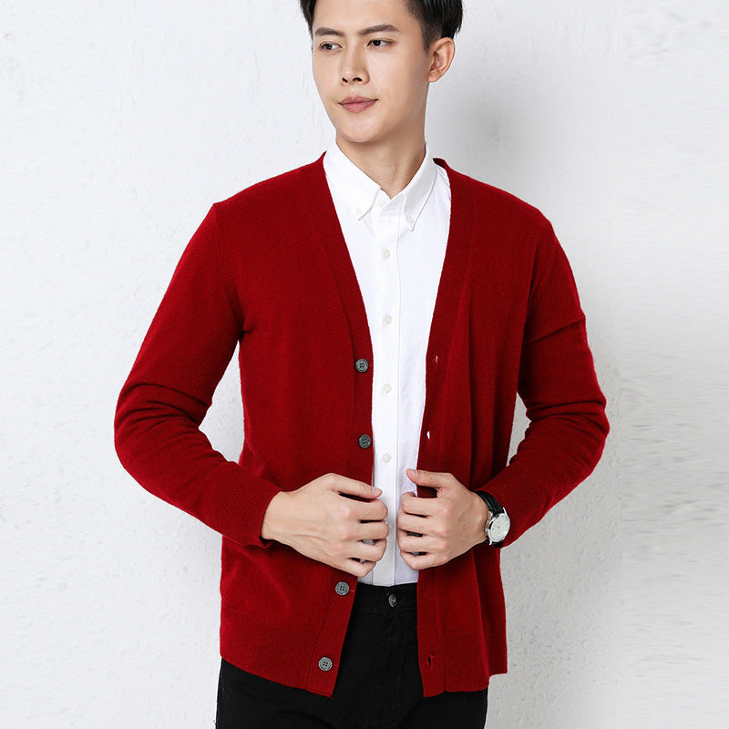 Herren-Strickjacke Langarm