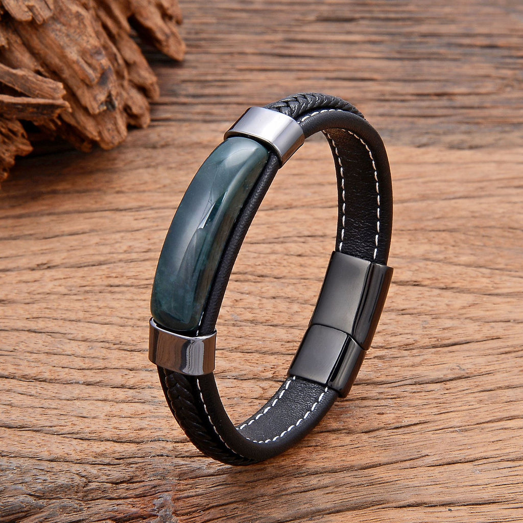 Geometrisches Lederarmband – Bild 2 | LuxeStyle
