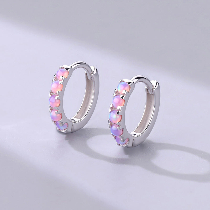 Opal-Ohrclip aus 925er Sterling Silber