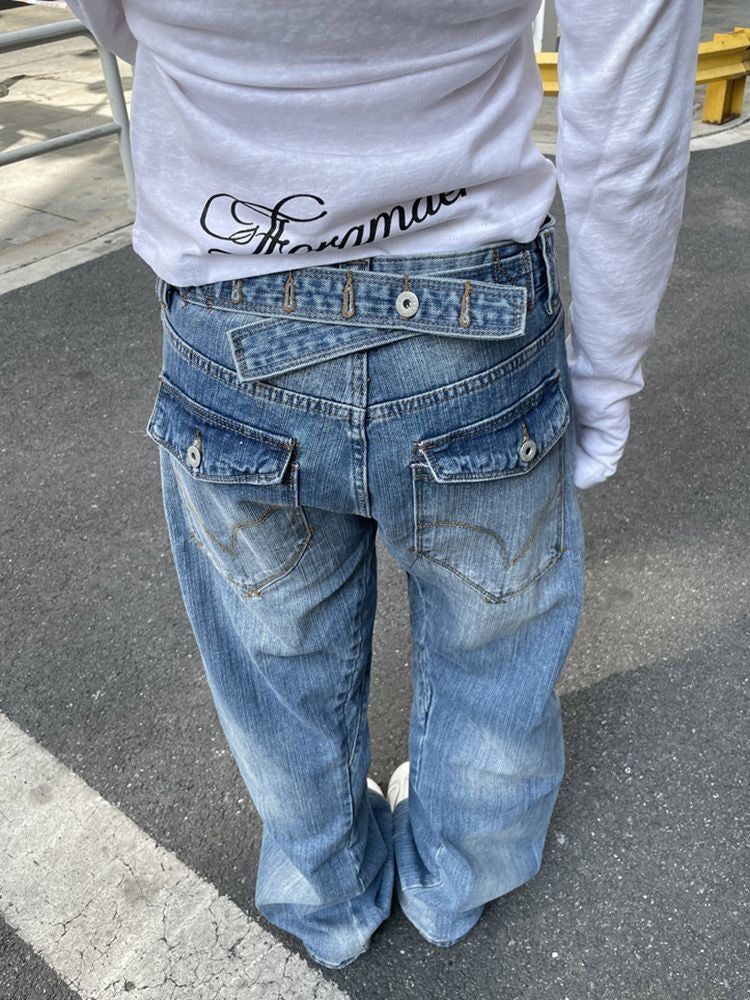 Loose-Fit Wide-Leg Jeans für Damen