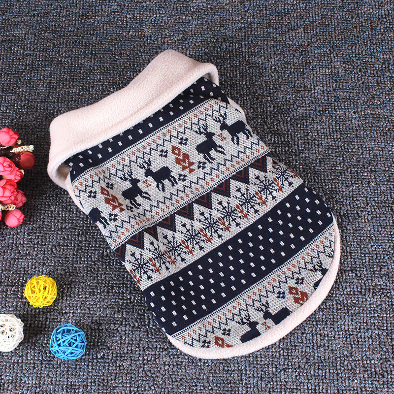 Hunde-Winterpullover mit Weihnachts-Jacquard | LuxeStyle