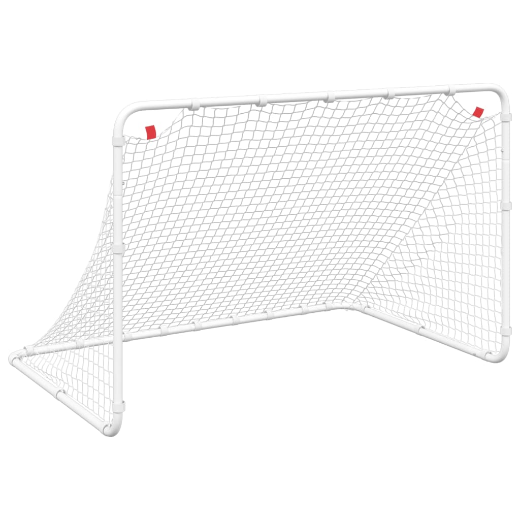 Fussballtor 122 x 81 cm Stahl Weiss