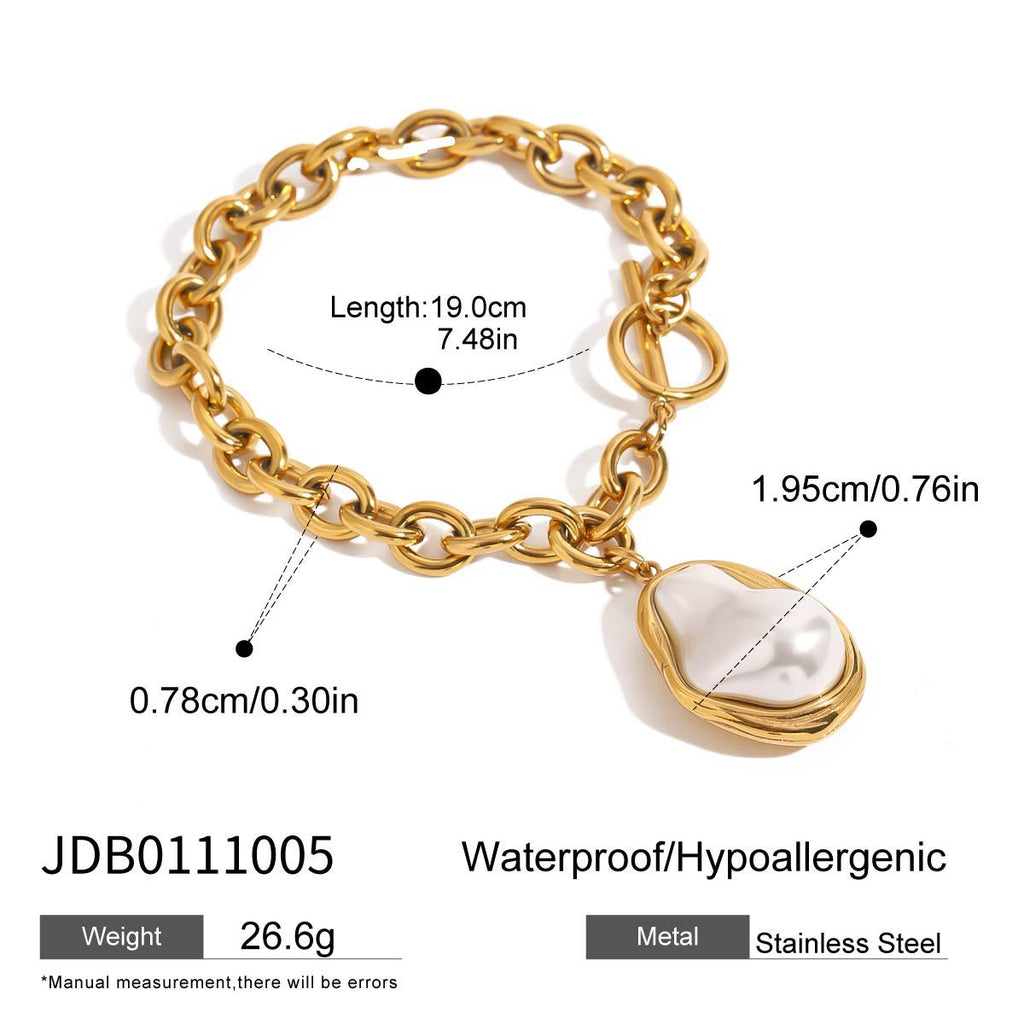 Stilvolles Armband aus vergoldetem Edelstahl – Bild 6 | LuxeStyle