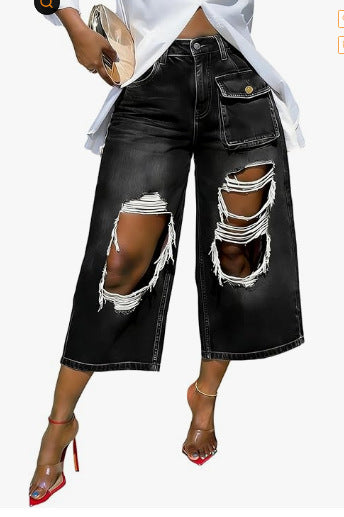 Vintage Capri Hose im Distressed Look – Ansicht 5