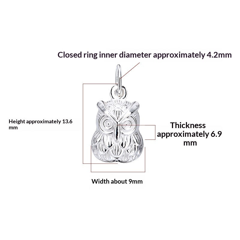 Niedlicher Eulen-Anhänger aus 925er Sterling Silber