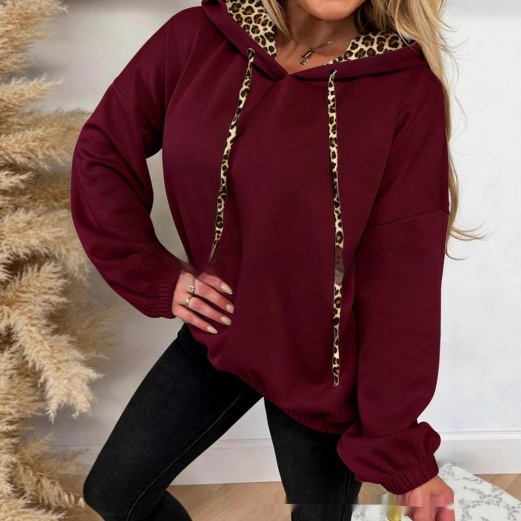 Leopard-Print Hoodie