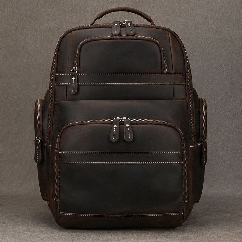 Retro-Leder-Rucksack