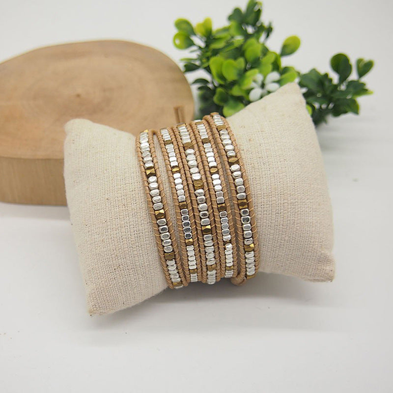 Layered Beaded Multi-Wrap Armband – Bild 2 | LuxeStyle