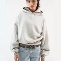 Farbblock-Hoodie mit Patchwork-Design