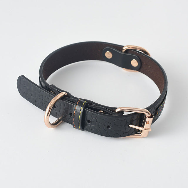 Einfaches Lederhalsband für Hunde – Bild 2 | LuxeStyle
