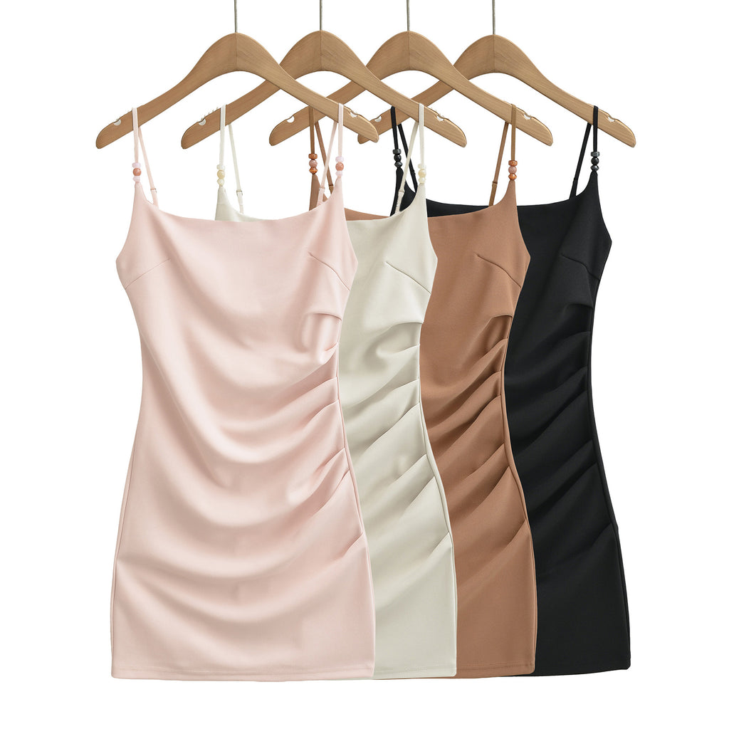 Sommerliches Schlitz-Slipdress im French-Stil