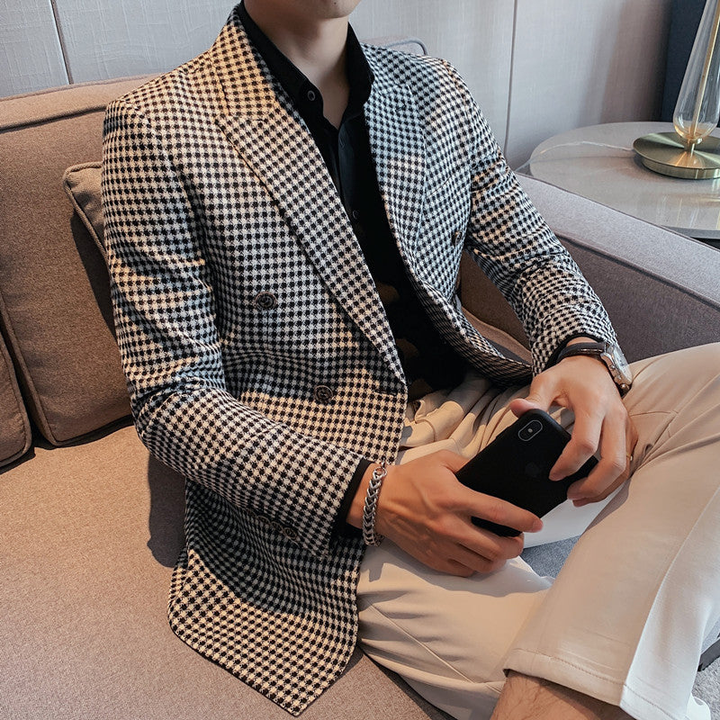 Herren Sakko mit Hahnentrittmuster | LuxeStyle