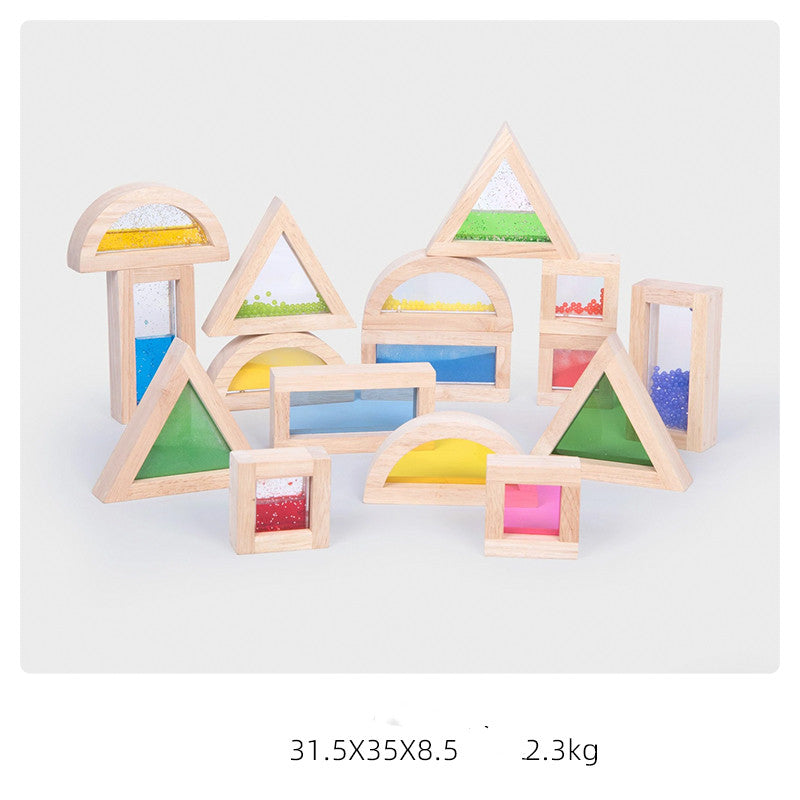 Regenbogen-Bausteine aus Holz und Acryl – Bild 5 | LuxeStyle