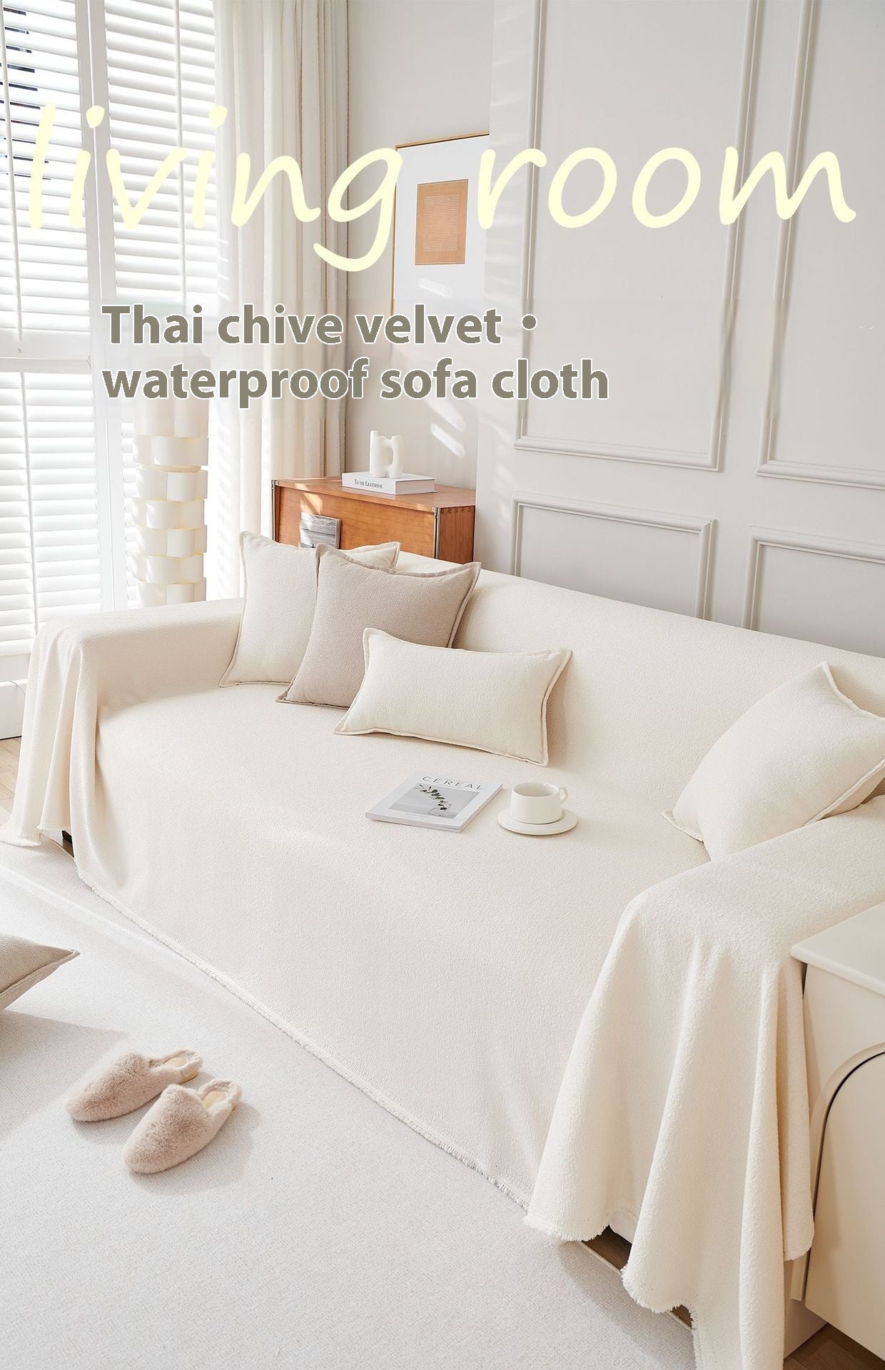 Wasserdichter Velvet-Sofaüberwurf