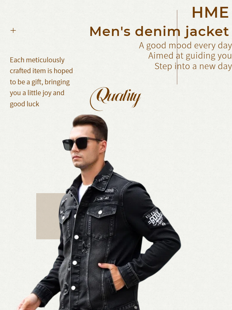 Taillierte Jeansjacke für Herren – Ansicht 4