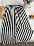 Gestreifte Wide-Leg Hose für Damen