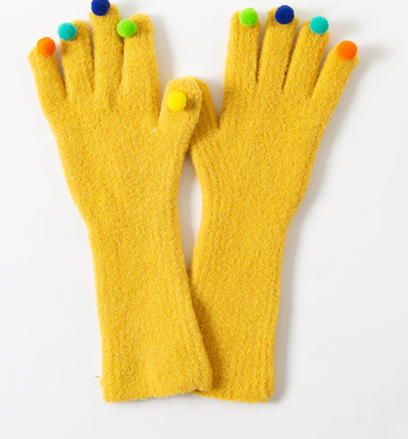 Warme Plüsch-Handschuhe für Damen