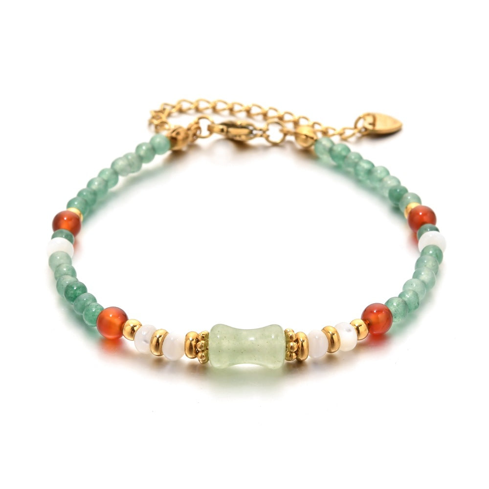 Glas- und Natursteinperlen-Armband – Bild 3 | LuxeStyle