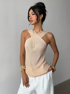 Halterneck-Pullover, Strick, Damen