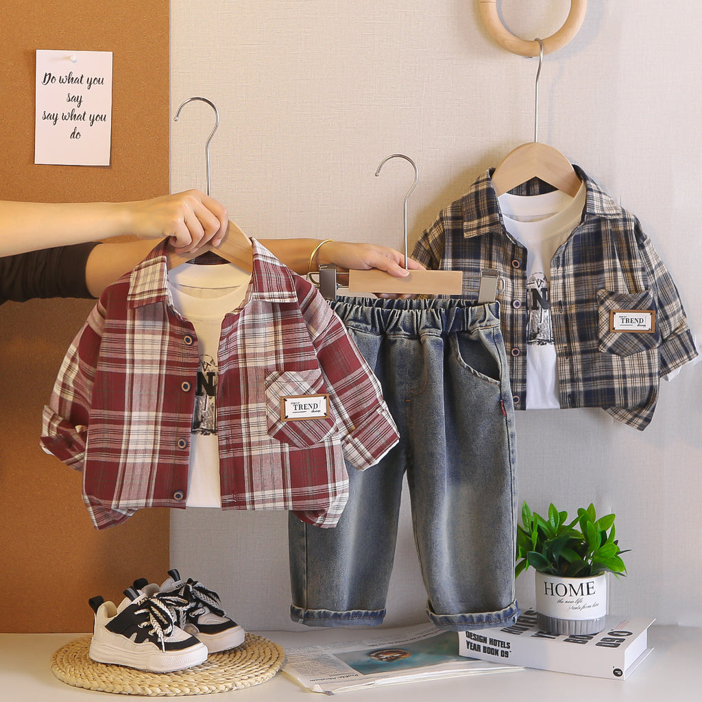 Kinder‑Set 3‑teilig in Check‑Muster · 3 Stück – Bild 6 | LuxeStyle