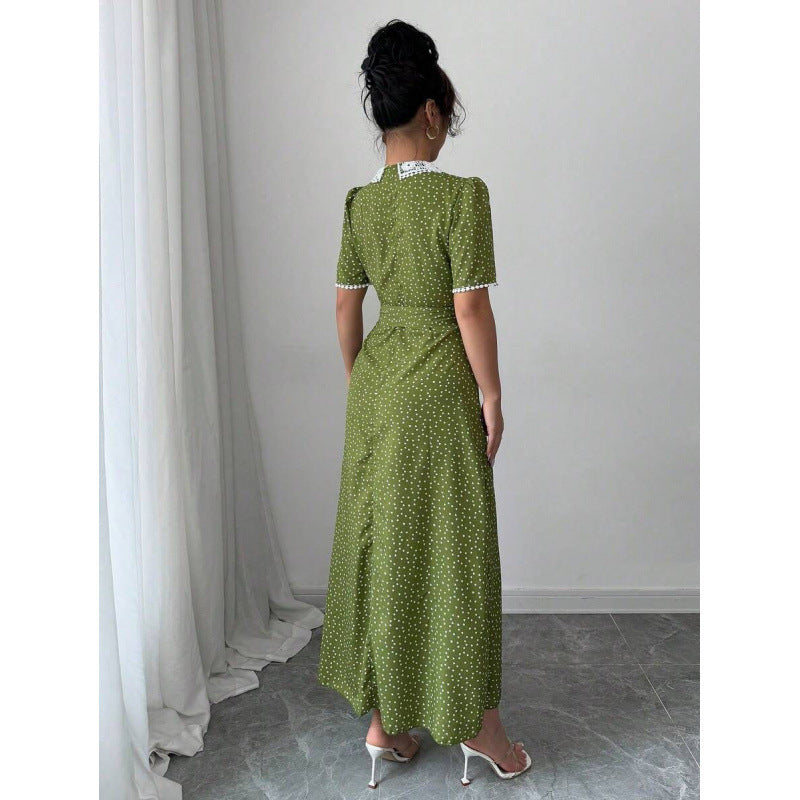 A-Linien-Kleid mit Rüschenkragen – Bild 2 | LuxeStyle