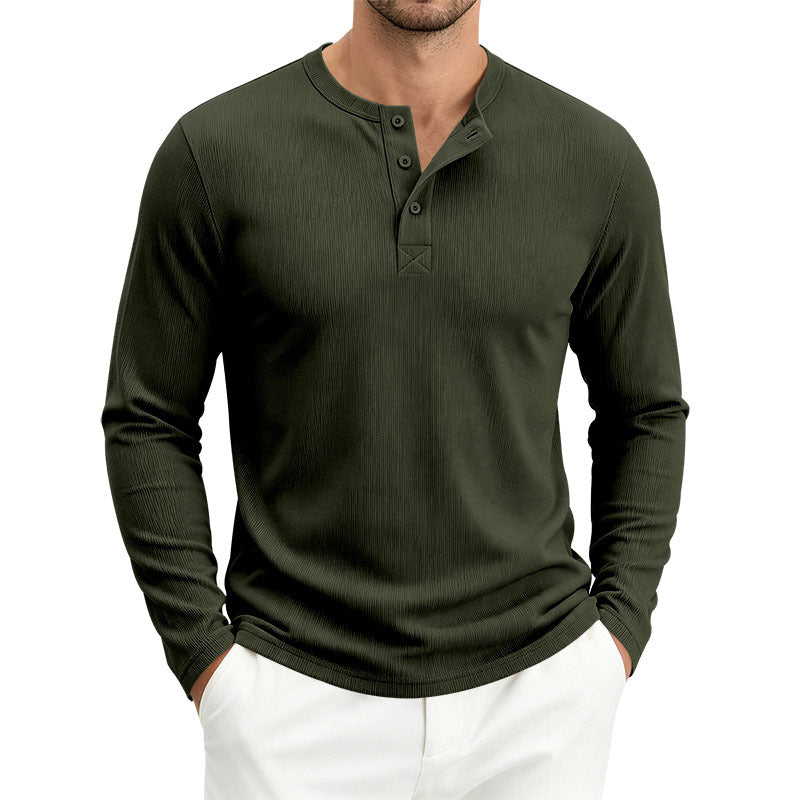 Herren Langarmshirt, gerippt